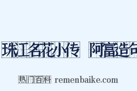珠江名花小传·阿富造句是什么意思的图片